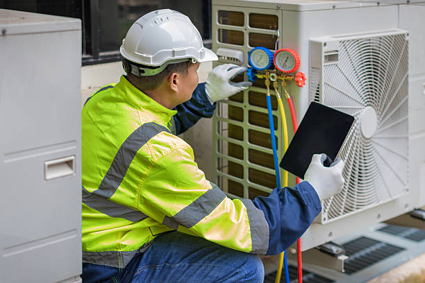 Professional Hvac technician working in Blue Jay, CA